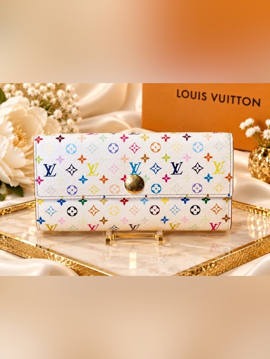Louis Vuitton Handbags - Louis Vuitton Multicolore Monogram White Long Sarah Wallet